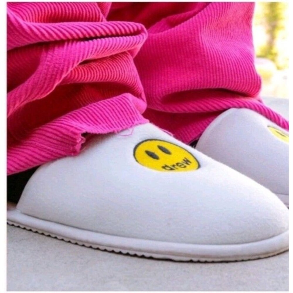 Drew House Justin Bieber Mascot Slippers Size L/XL White Brand New